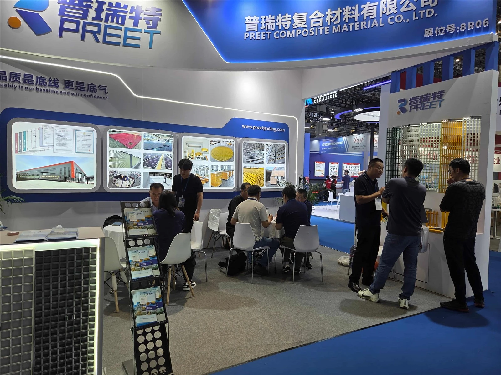 PREET team discussing FRP grating solutions with customers PREET team discussing FRP grating solutions with customers